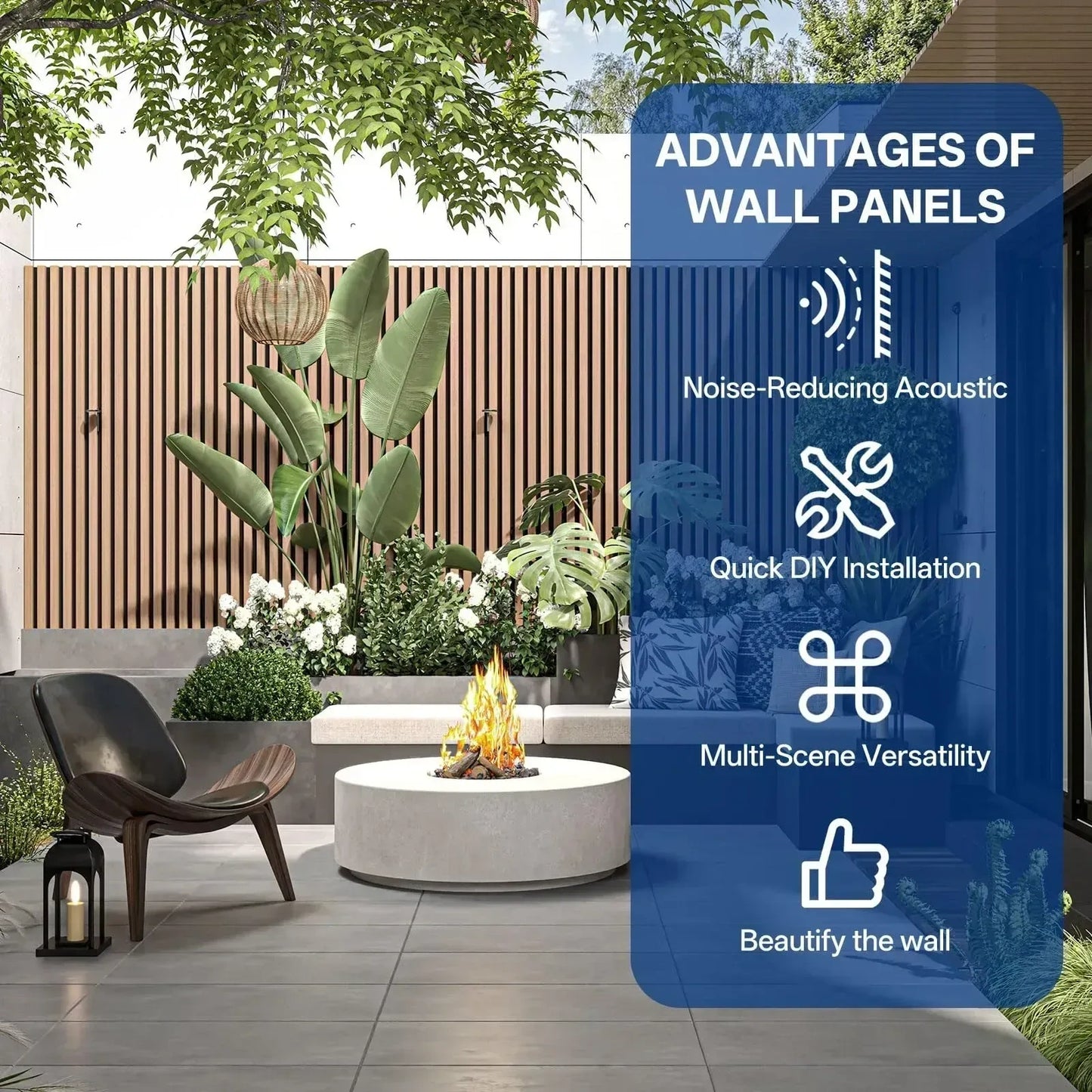 Wood Panels for Wall, 8 Pack (NEW)