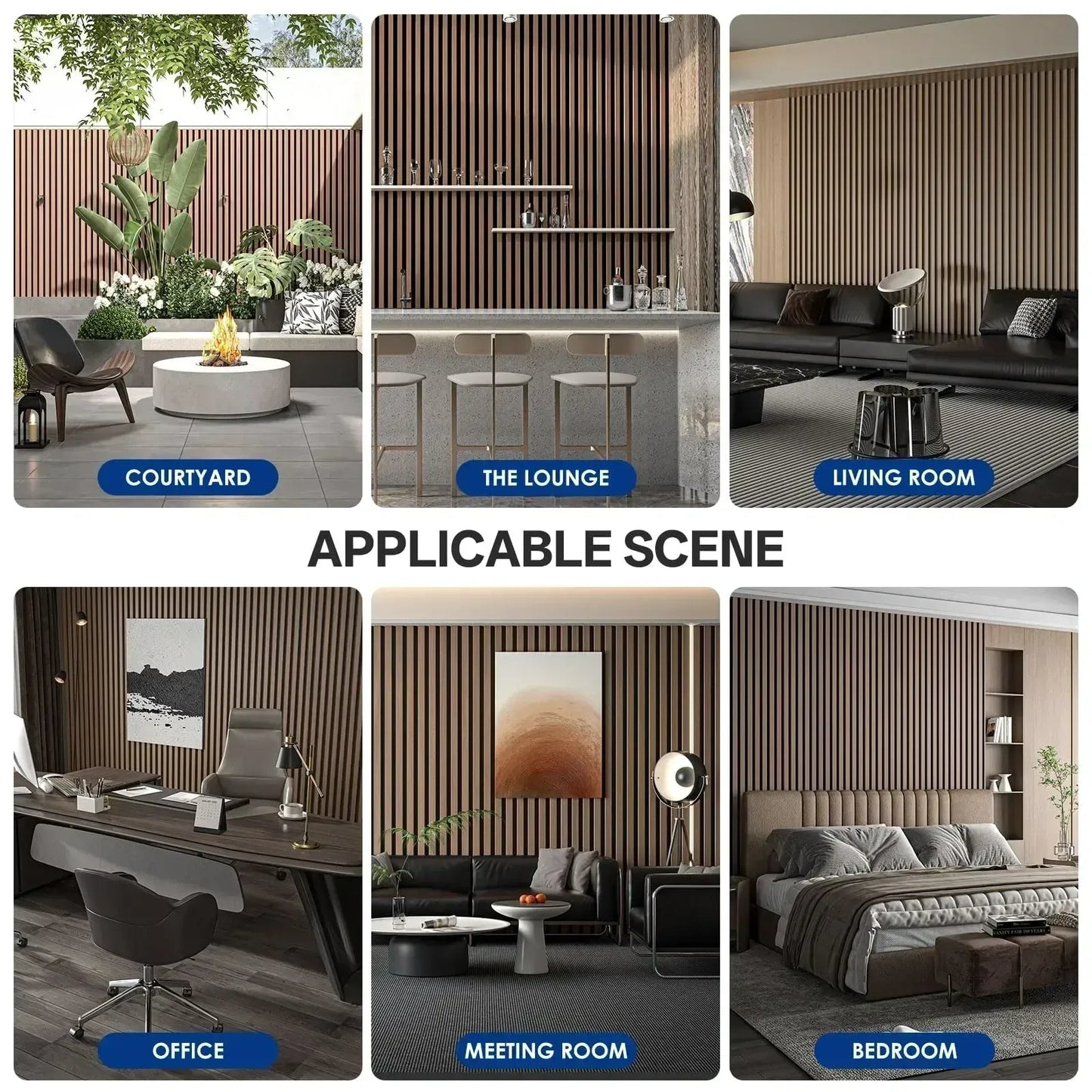 Wood Panels for Wall, 8 Pack (NEW)