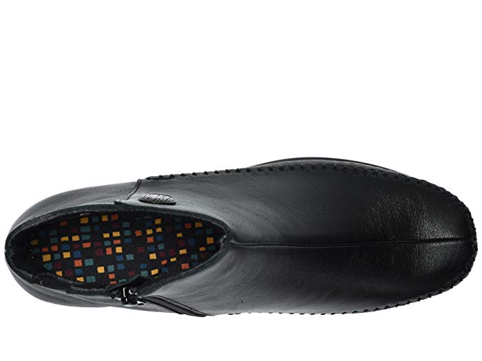 SAS Jade Side Zip Comfort Ankle Boot Women's Slip on Shoes Black : 10.5 WW - Double Wide (D), Leather