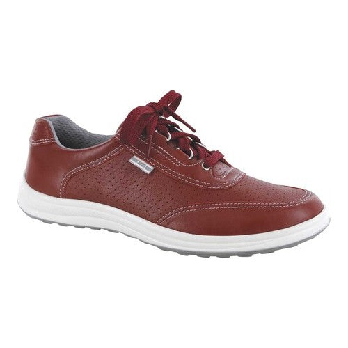 Women S SAS Sporty Lux Sneaker Ruby Perf Leather 12 SS