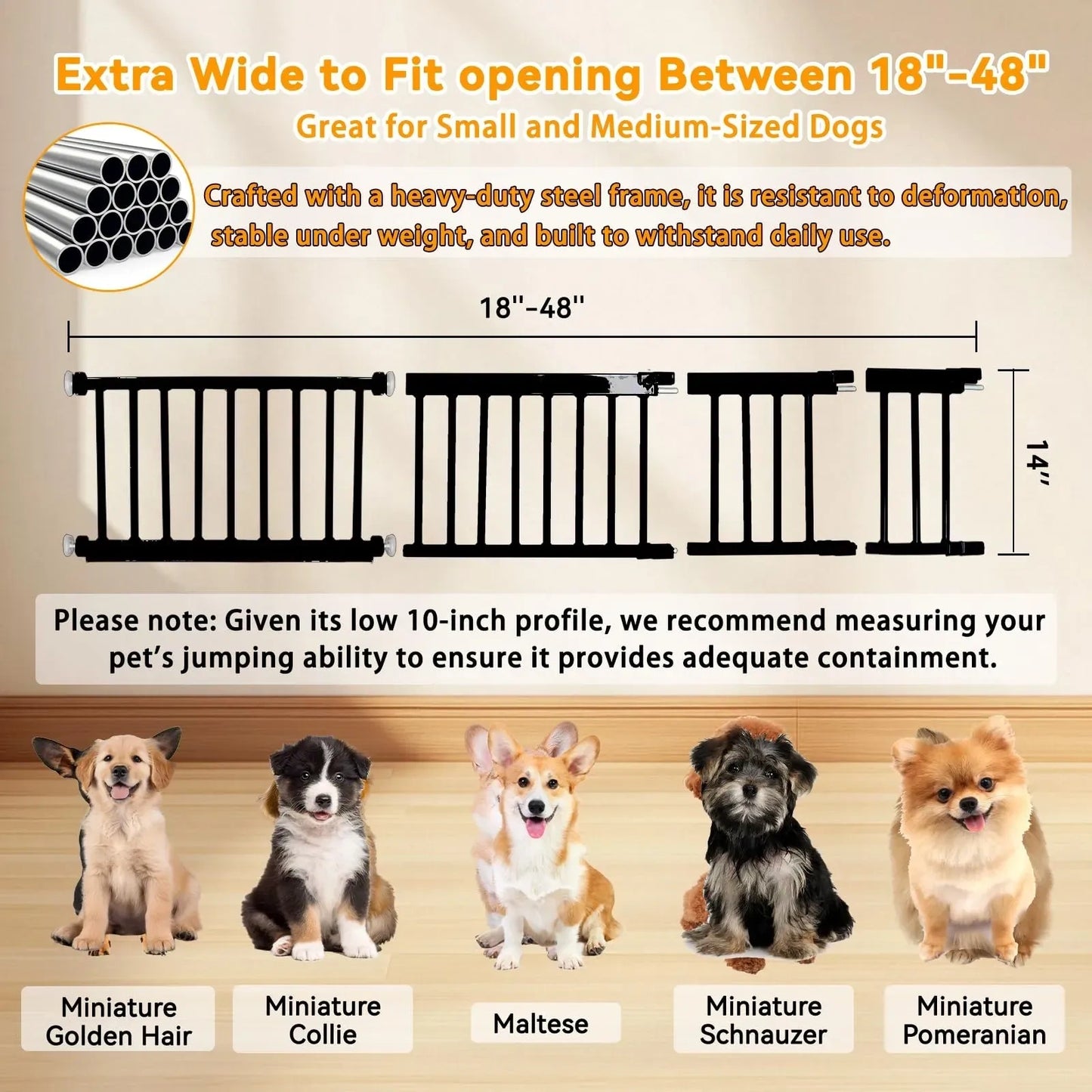 Adjustable Extra Wide Short Dog Gate (NEW)