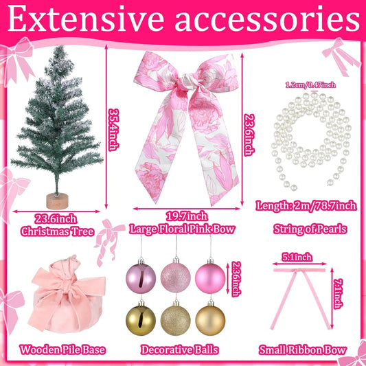 Coquette Christmas Tree Table Decor 35.5 Inch (NEW)