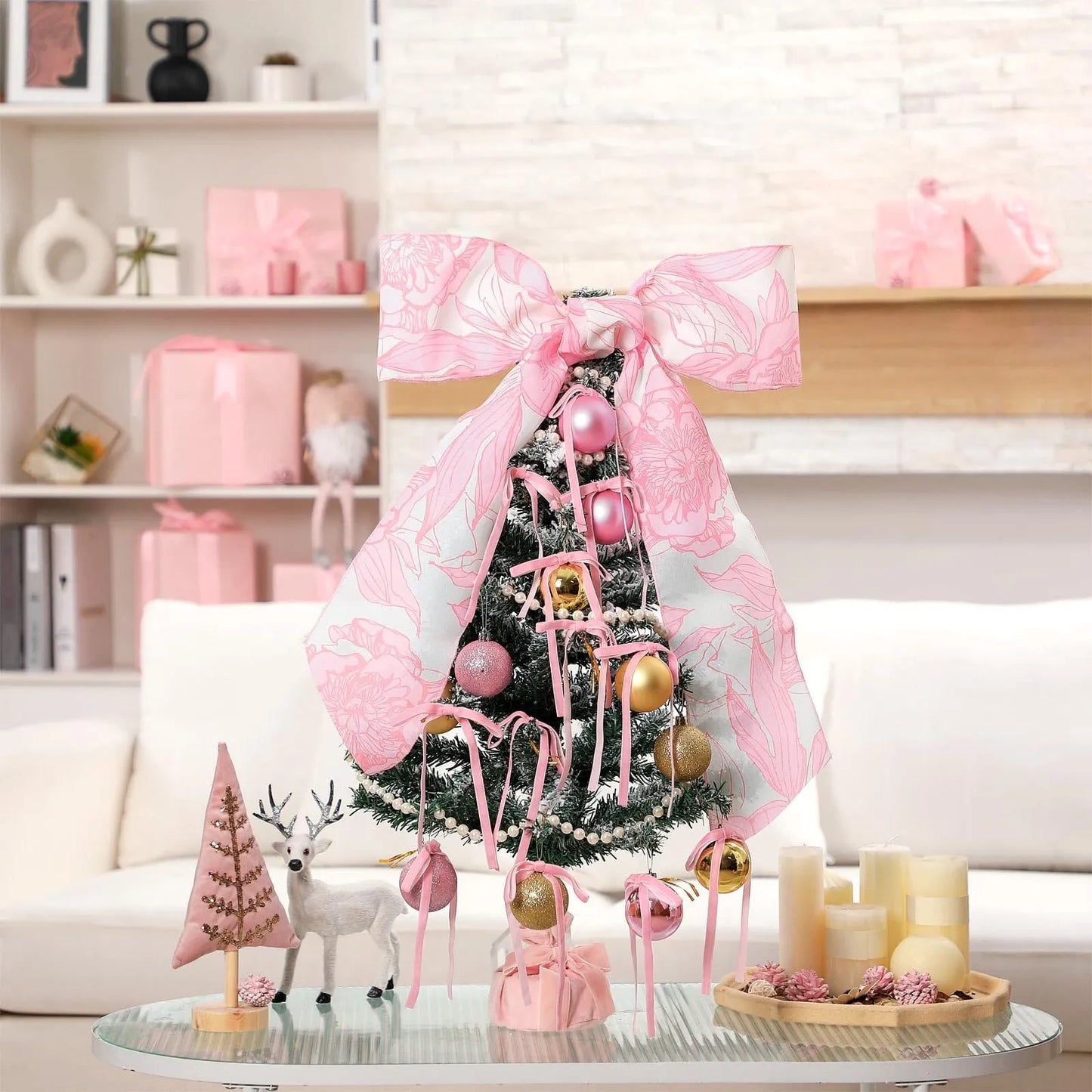 Coquette Christmas Tree Table Decor 35.5 Inch (NEW)