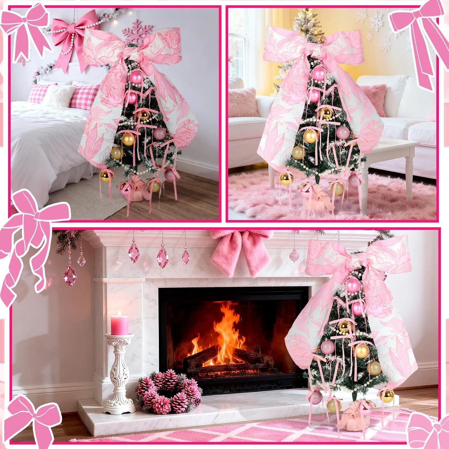 Coquette Christmas Tree Table Decor 35.5 Inch (NEW)