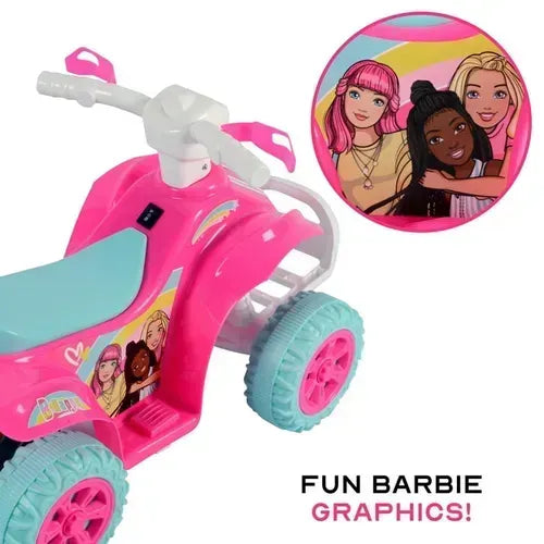 Barbie 6V Battery Powered Ride-On ATV for Kids
