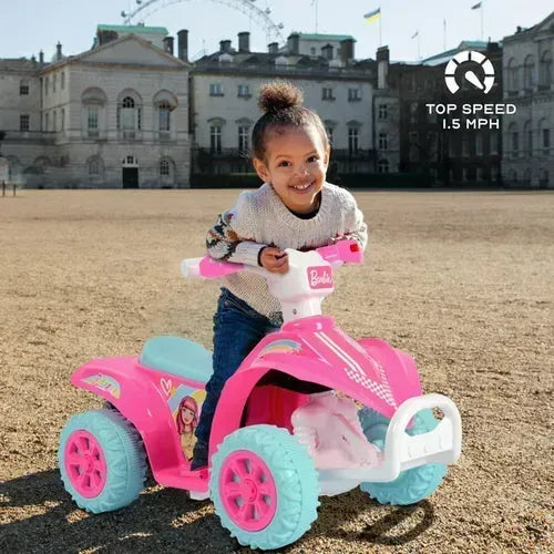 Barbie 6V Battery Powered Ride-On ATV for Kids