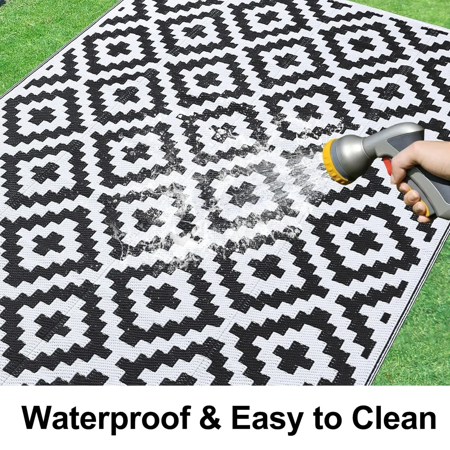 Smiry Waterproof Outdoor Rug 9x12 ft (NEW)