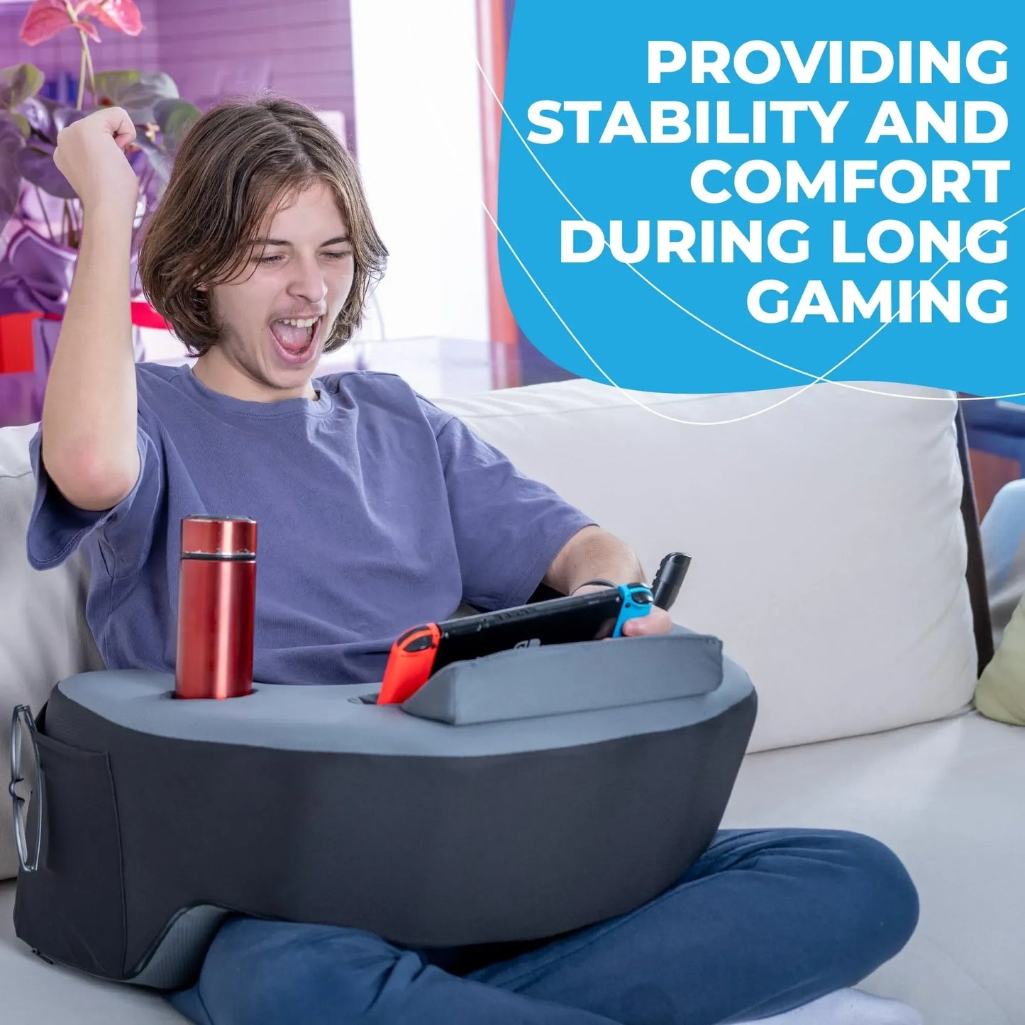 SOULE Multi-Purpose Reading & Gaming Memory Foam Pillow (NEW)