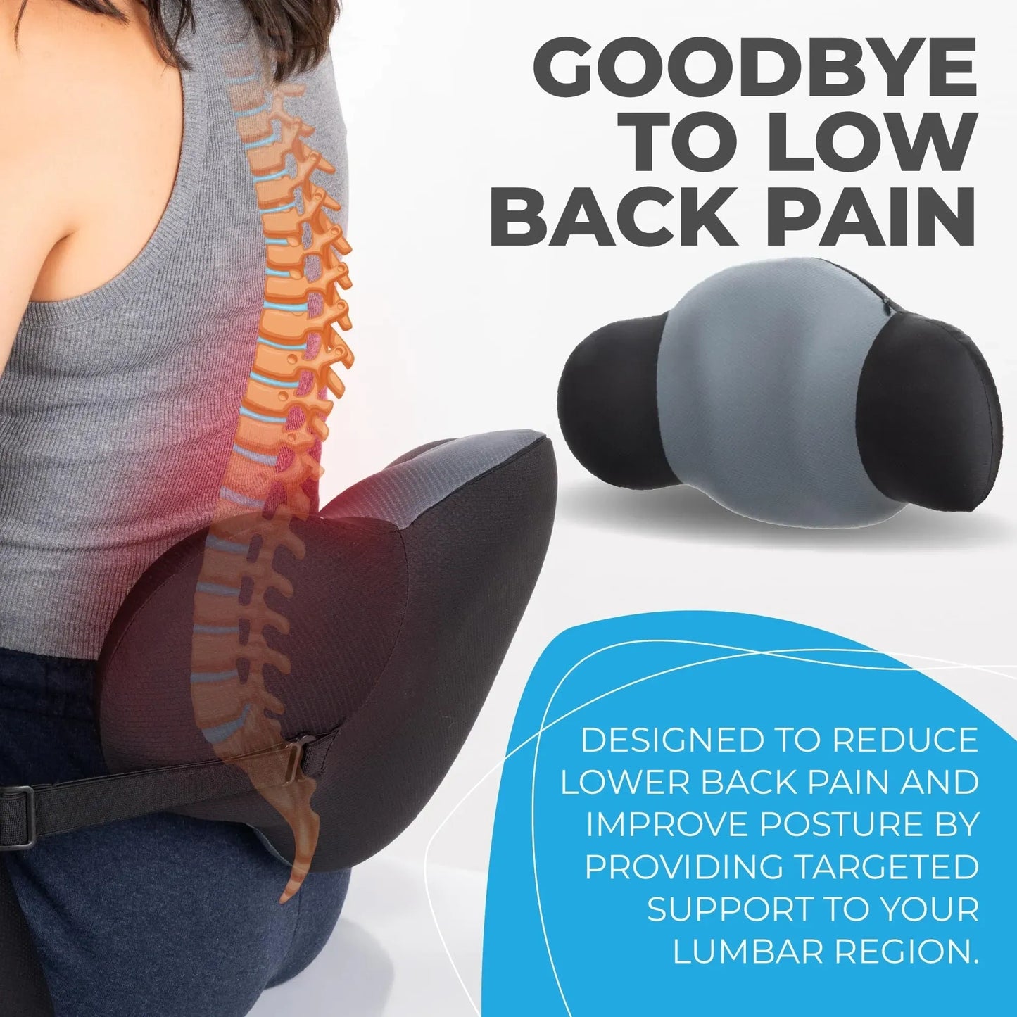 SOULE Multi-Purpose Reading & Gaming Memory Foam Pillow (NEW)