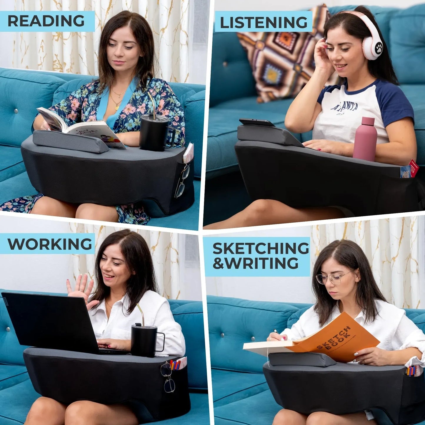 SOULE Multi-Purpose Reading & Gaming Memory Foam Pillow (NEW)