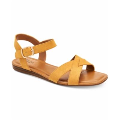 Style & Co. Womens Antonia Open Toe Casual Ankle Strap  Yellow 1  Size 5.5