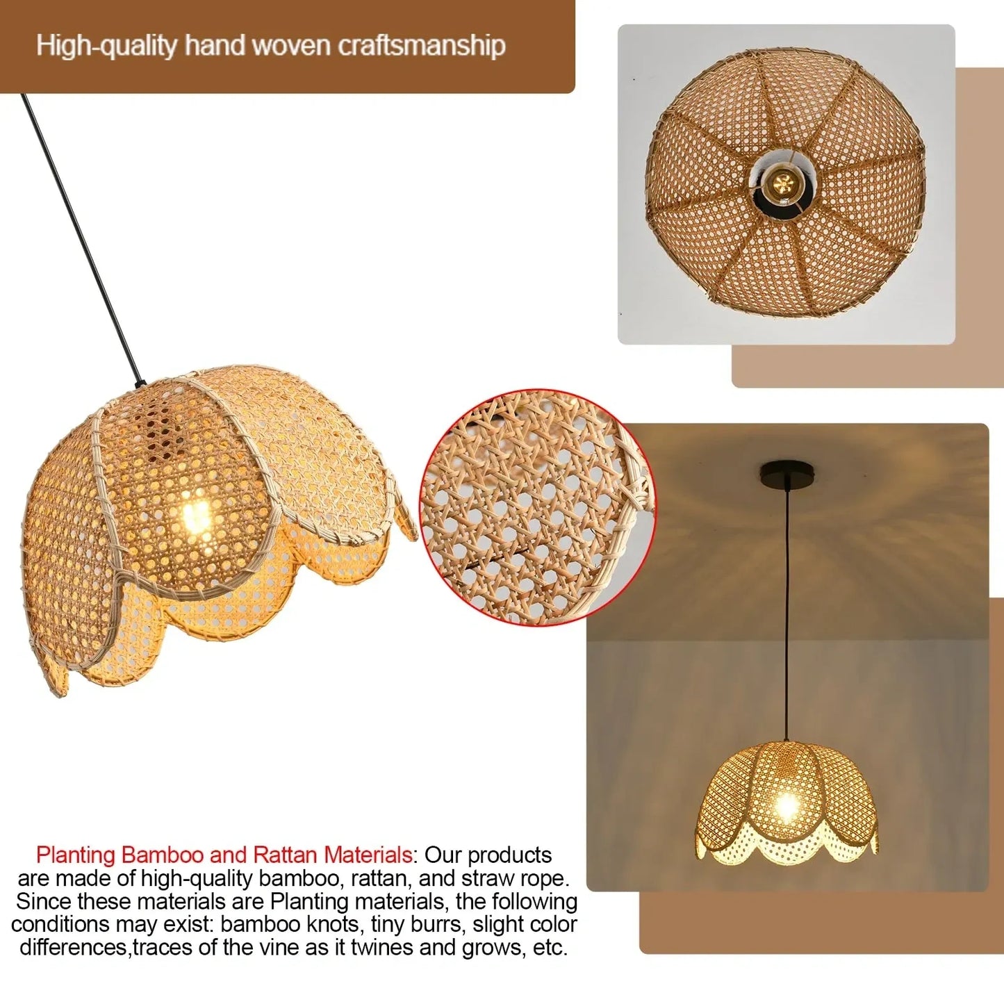 Natural Rattan Hanging Lamp (NEW)