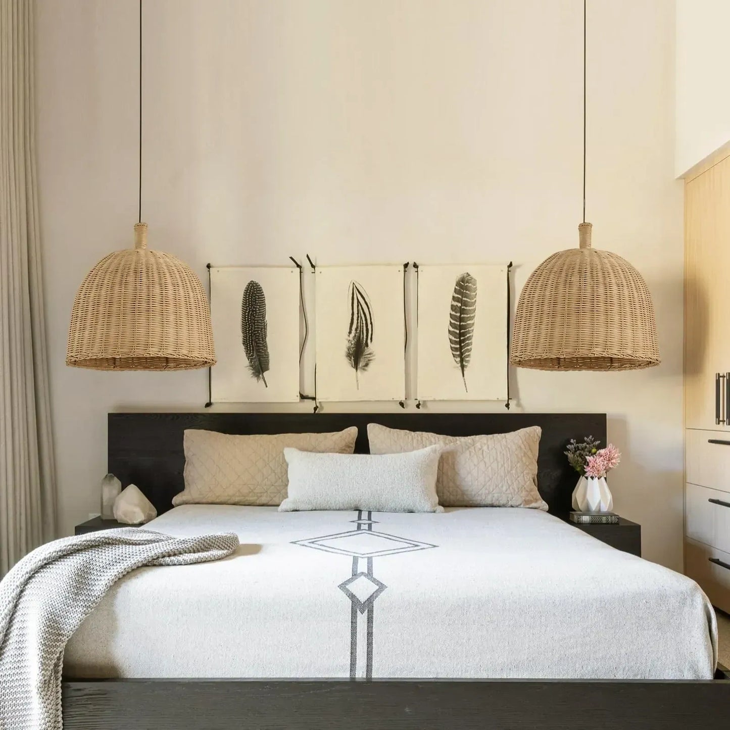 3-Light Rattan Pendant Lights (NEW)