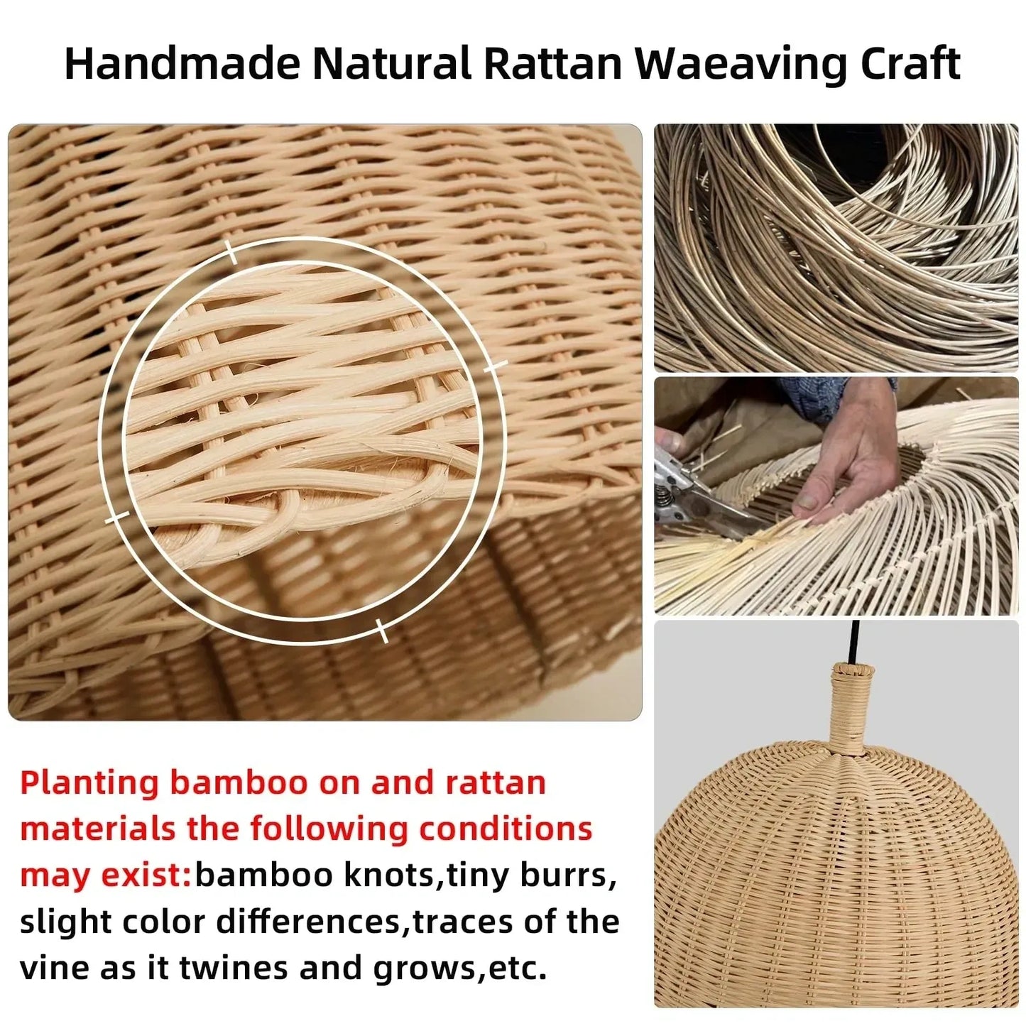 3-Light Rattan Pendant Lights (NEW)