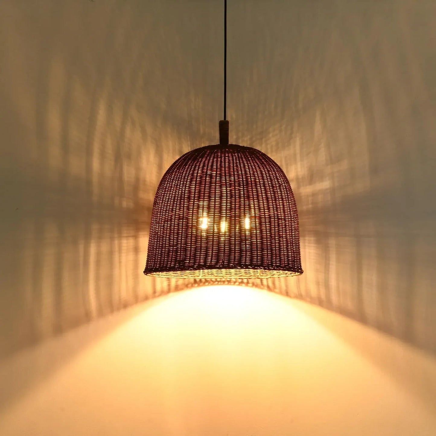 Dark Curry Rattan Pendant Lights (NEW)