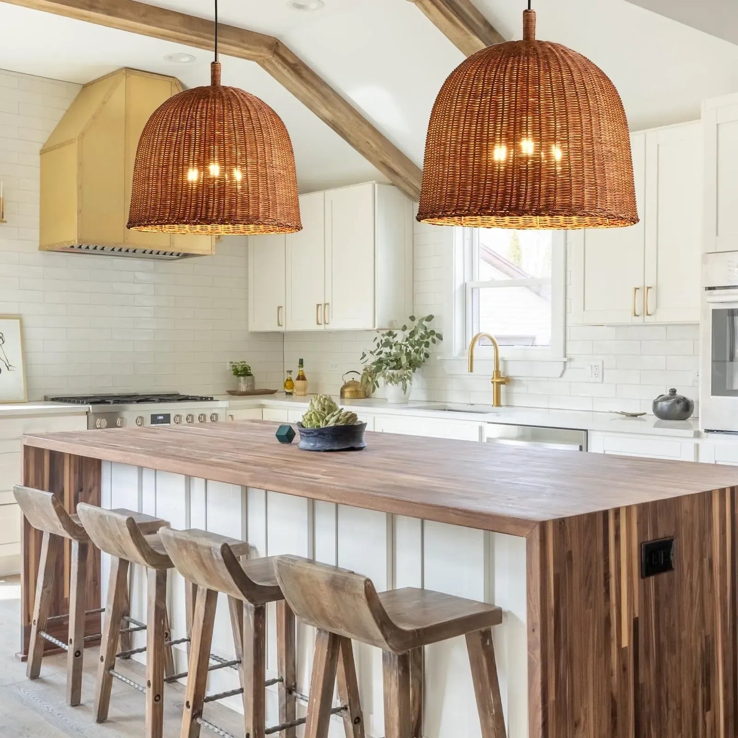 Dark Curry Rattan Pendant Lights (NEW)