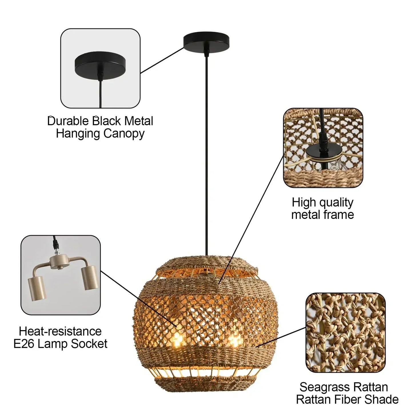 Rattan Pendant Light (NEW)