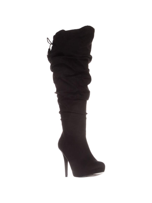 Womens TS35 Brisa Wide Calf Platform Knee-High Boots  Black