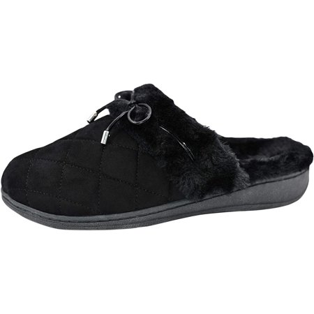 Womens Faux Suede Slides Slip-on Slippers