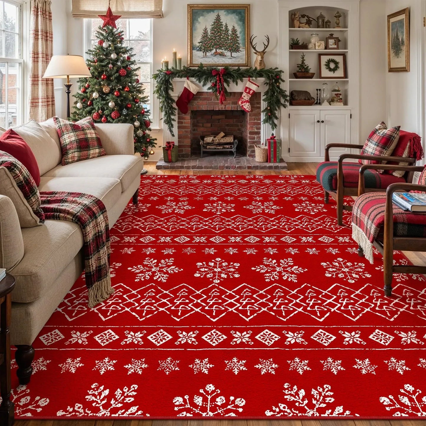 Christmas Area Rug 8x10 (NEW)