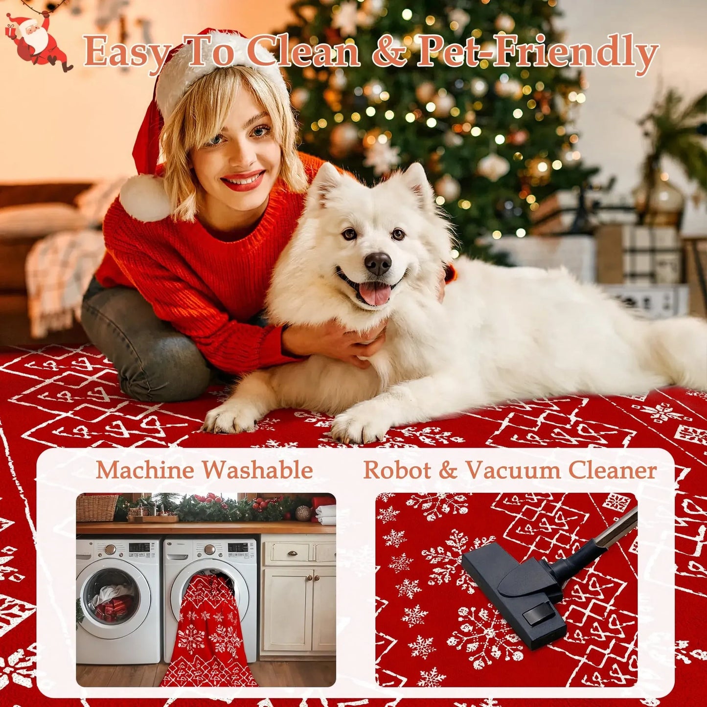 Christmas Area Rug 8x10 (NEW)