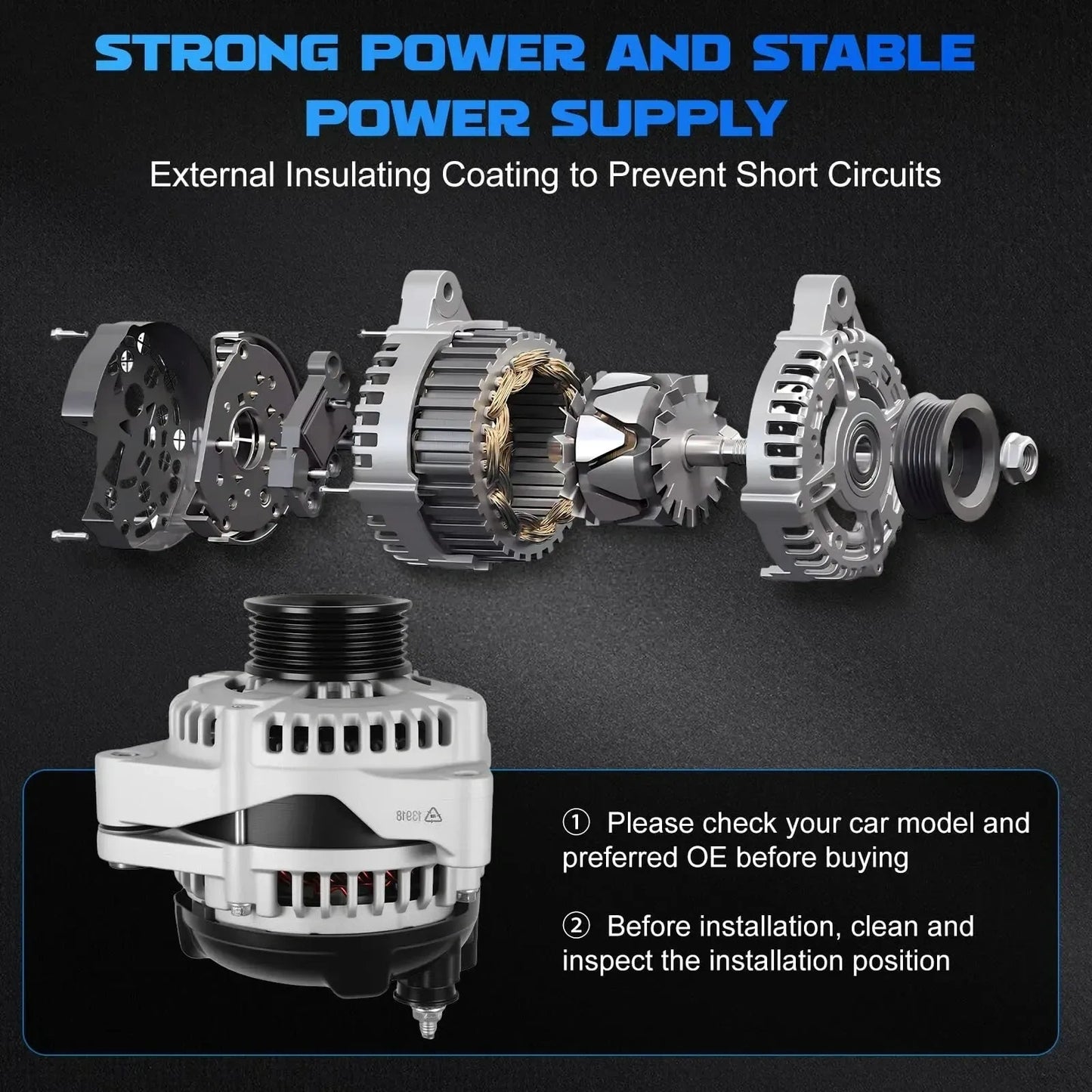 Alternator for 2003-2004 Honda/Acura (NEW)