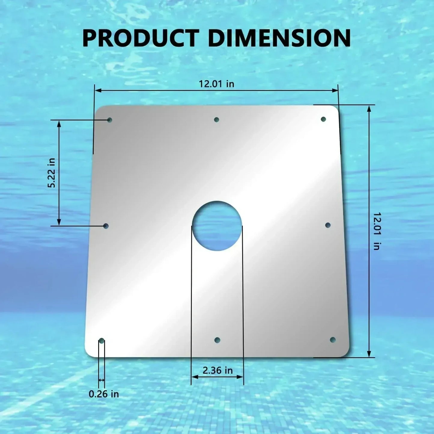 12 X 12 Ground Pool Skimmer Wall Repair Panel (NEW)