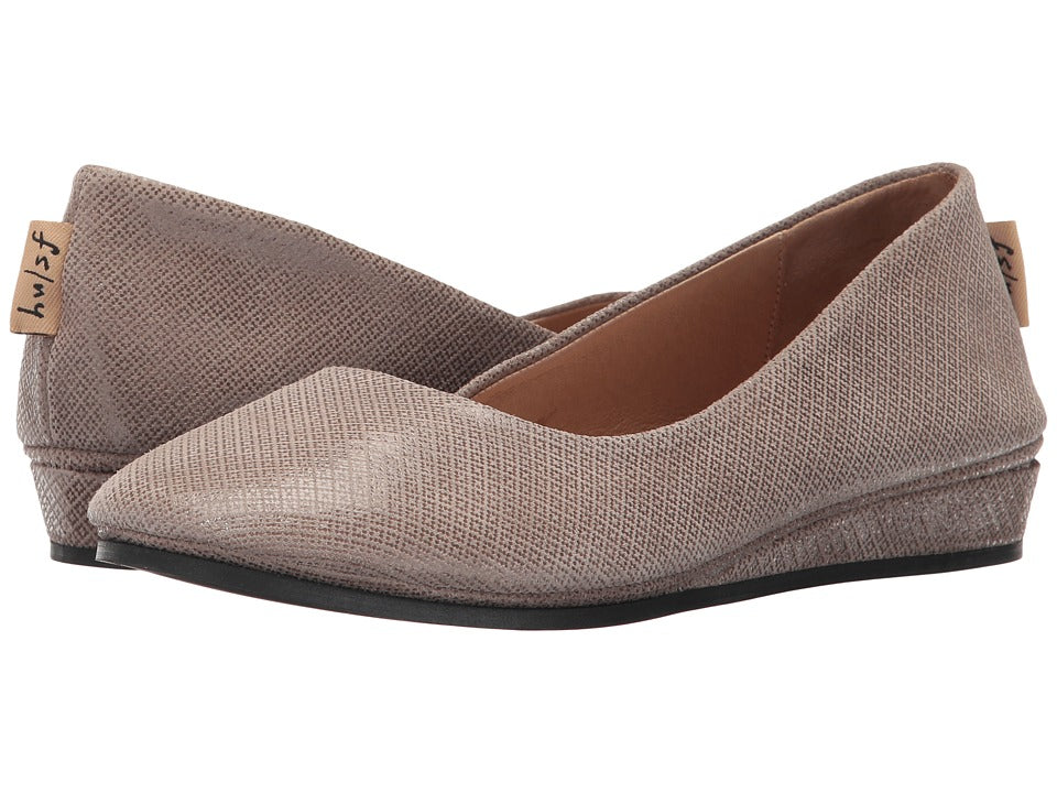 French Sole - Zeppa (Taupe Box Print) Women's Slip on  Shoes