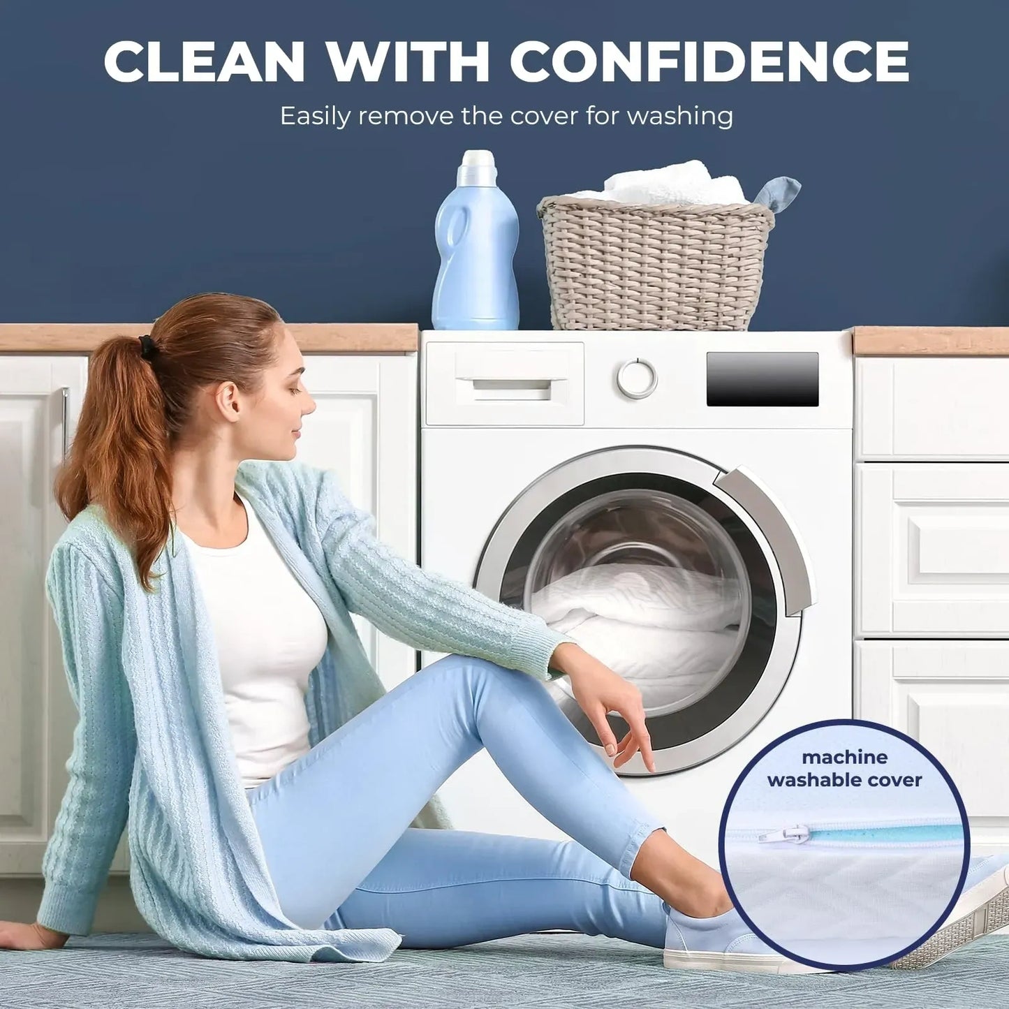 zibroges Memory Foam Mattress Topper (NEW)