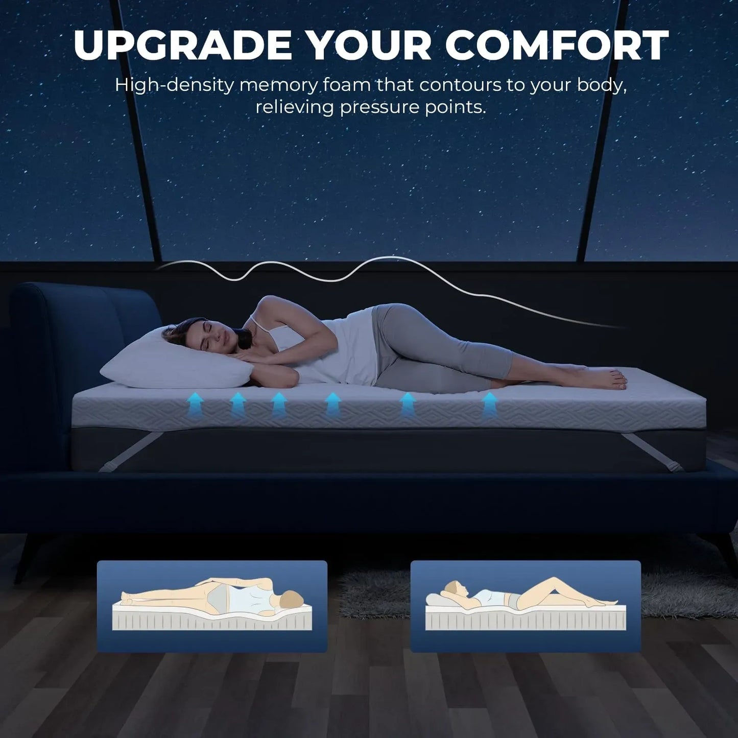 zibroges Memory Foam Mattress Topper (NEW)