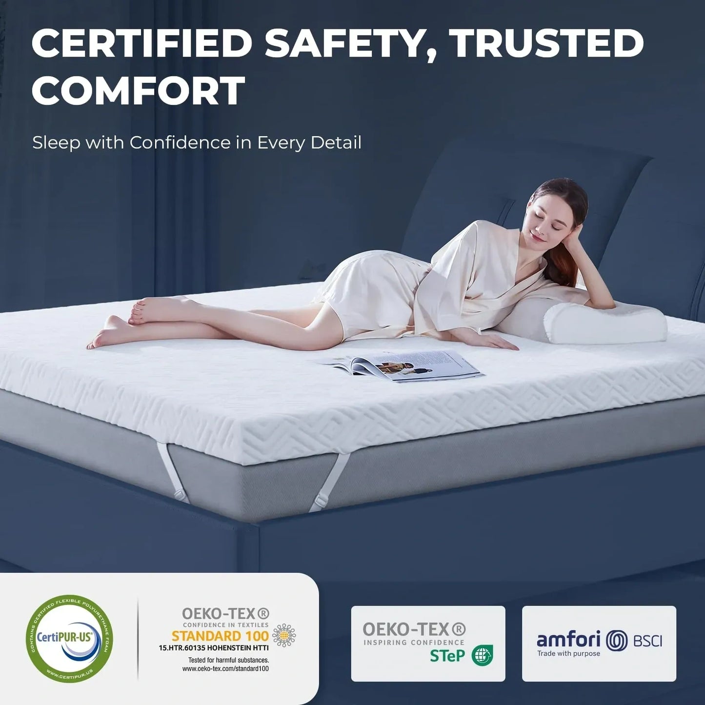 zibroges Memory Foam Mattress Topper (NEW)