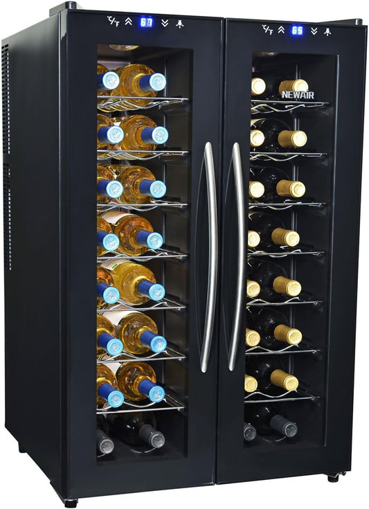 dual-zone-wine-cooler-aw-320ed-stainless steel-1