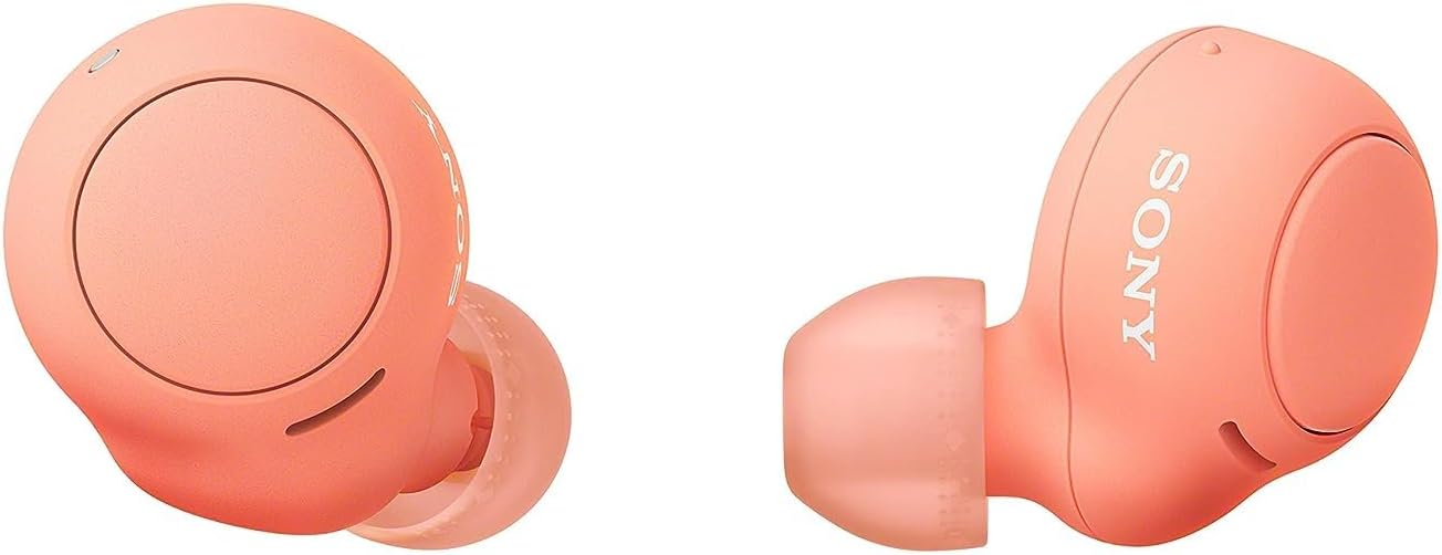 sony-wf-c500-truly-wireless-earbuds-coral orange-1