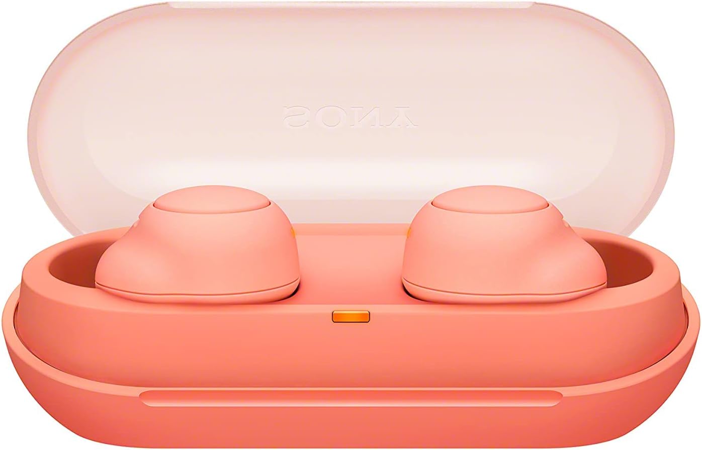 sony-wf-c500-truly-wireless-earbuds-coral orange-2
