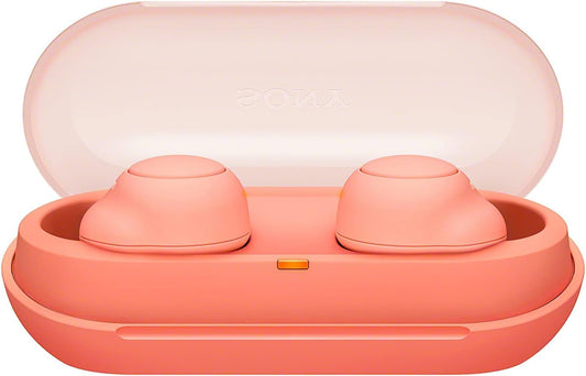 sony-wf-c500-truly-wireless-earbuds-coral orange-2