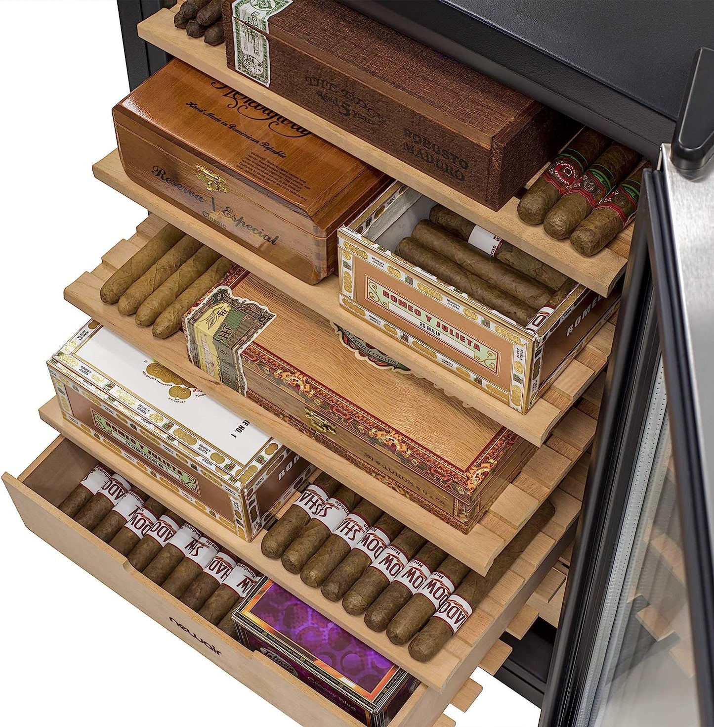climate-controlled-cigar-humidor-cc-300-stainless steel-3