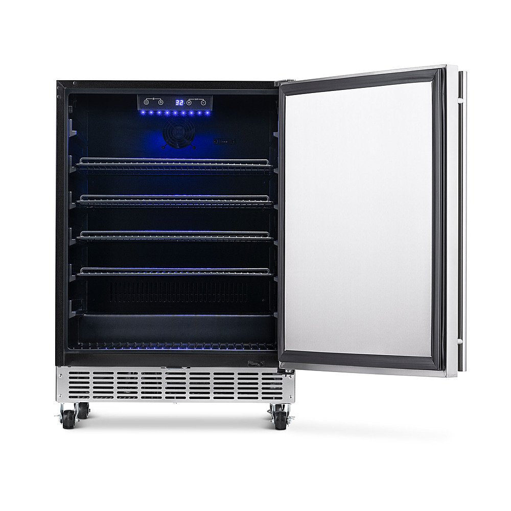 24"-built-in-outdoor-fridge-nof160-stainless steel-4