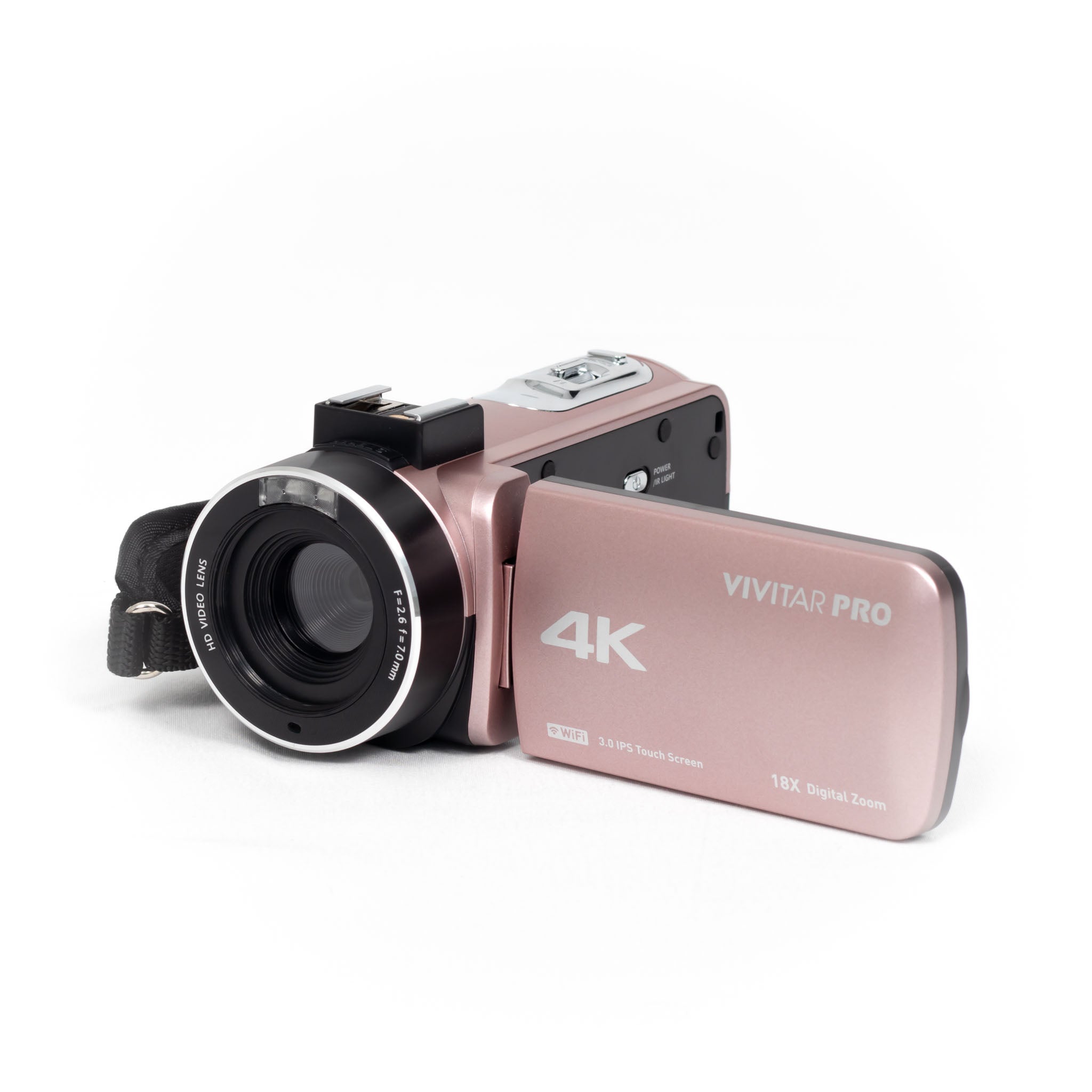 Vivitar 3" Pro 4K Digital Camcorder, DVR4KRG, Rose Gold Warehouse B